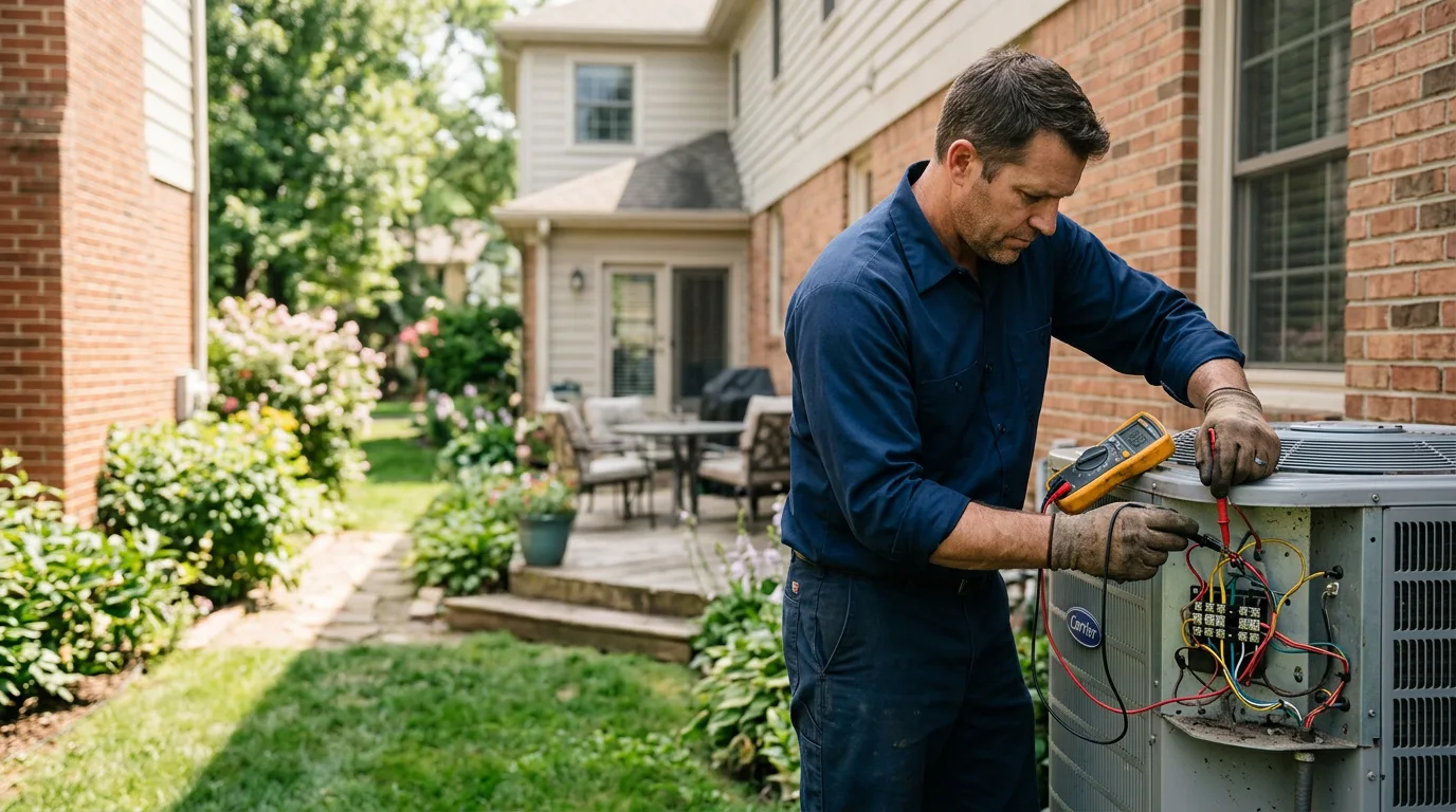 HVAC technician working near Lineville, AL